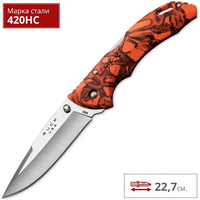 Нож BUCK 0286CMS12 BANTAM ORANGE HEAD B0286CMS12 Нож BUCK 0286CMS12 BANTAM ORANGE HEAD B0286CMS12