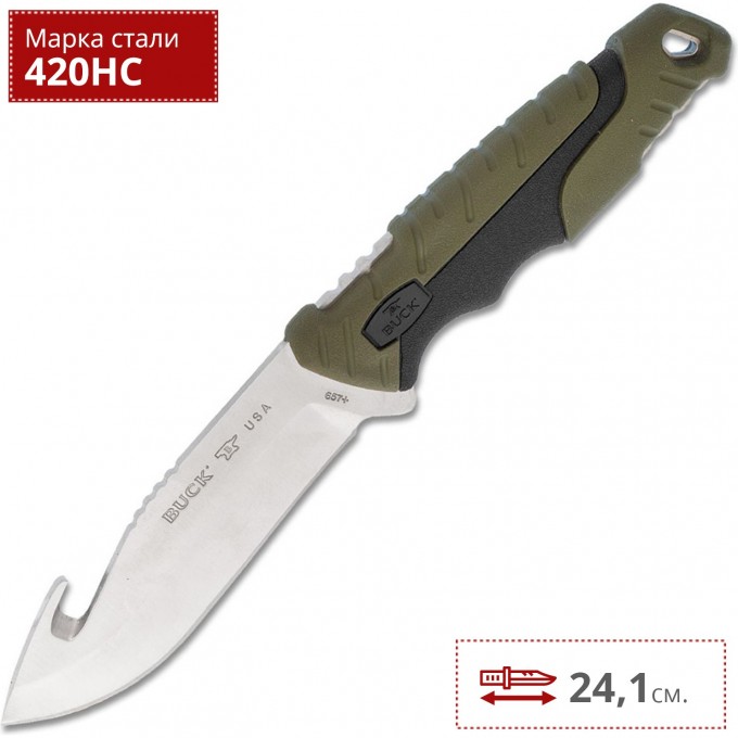Нож BUCK 0657GRG PURSUIT LARGE GUTHOOK B0657GRG Нож BUCK 0657GRG PURSUIT LARGE GUTHOOK B0657GRG